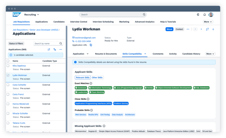 Recruiting-Powerful applicant tracking system (ATS)