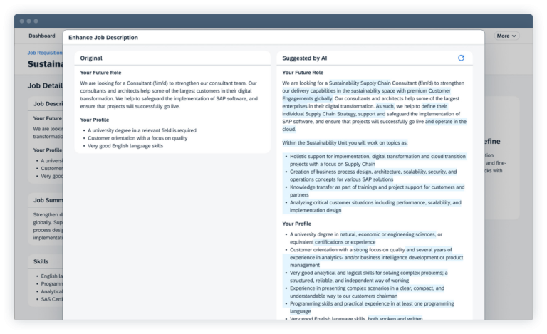 Recruiting- AI-assisted job descriptions