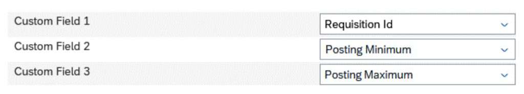 Mapping custom fields for posting minimum and maximum pay in SAP SuccessFactors Recruiting Marketing