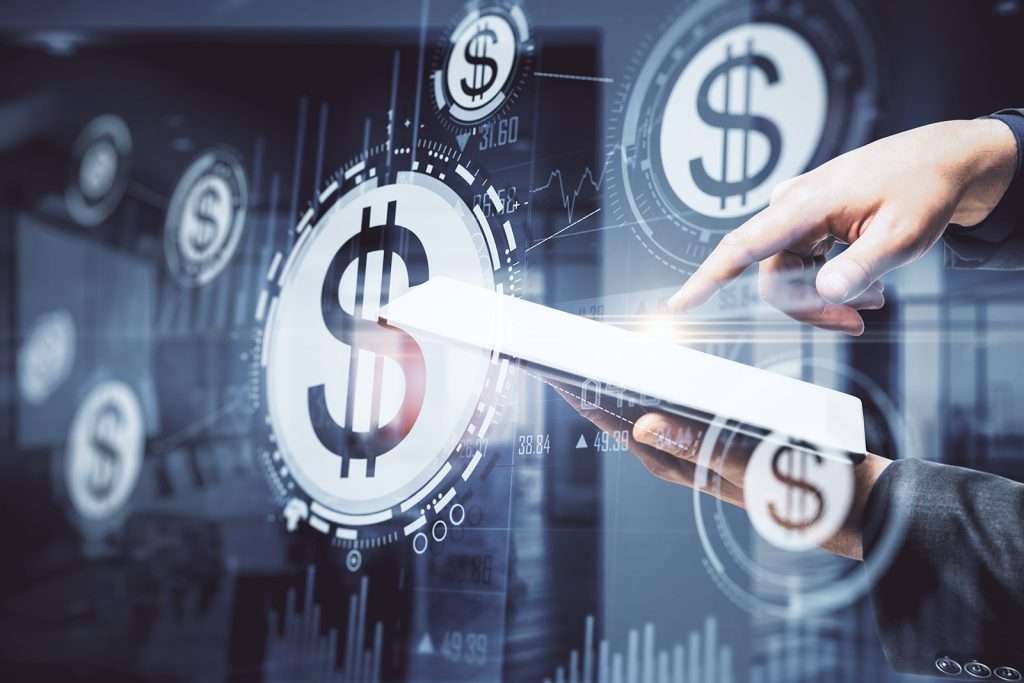 Laptop showing digital dollar symbol representing pay transparency in SAP SuccessFactors Recruiting